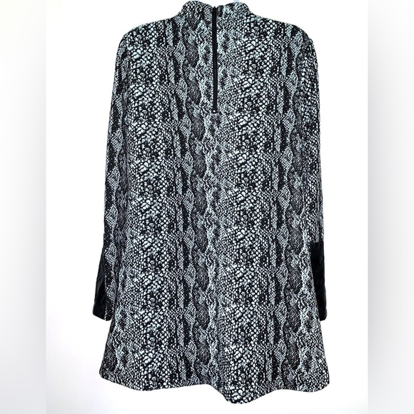 Reputation Tyler Boe Chrissy Tunic Faux Leather Trim Snakeskin Knit Size… - Picture 2 of 9